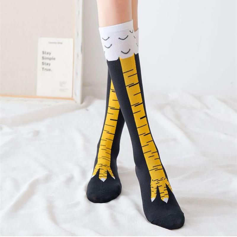 Funny Chicken Paw Stocking Over-knee Pressure Thin Leg Long Stockings Women Middle Socks Girls Socks