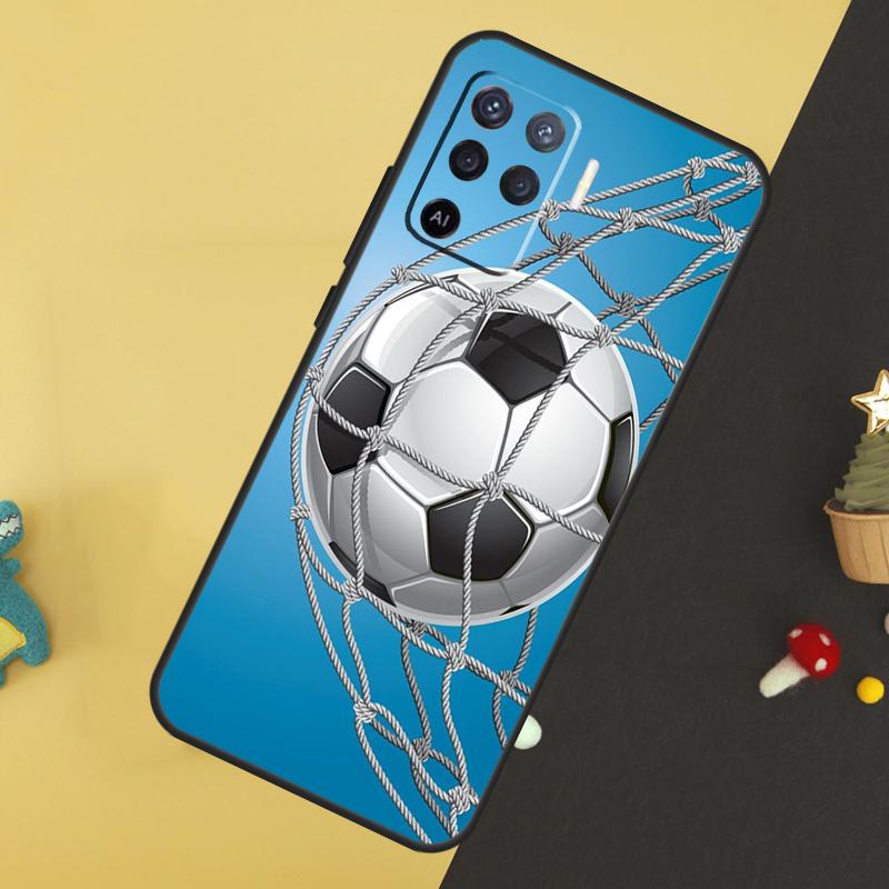 Football Soccer Ball For OPPO A57S A53S A54S A98 A78 A58 A79 A15 A17 A77 A16 A76 A96 A52 A72 A5 A9 A94 A74 Case