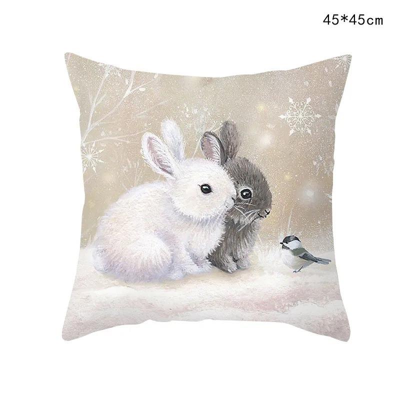 Christmas Themed Pillowcases Car Accessories Office Santa Claus Living Room Sofa Home Pillowcases