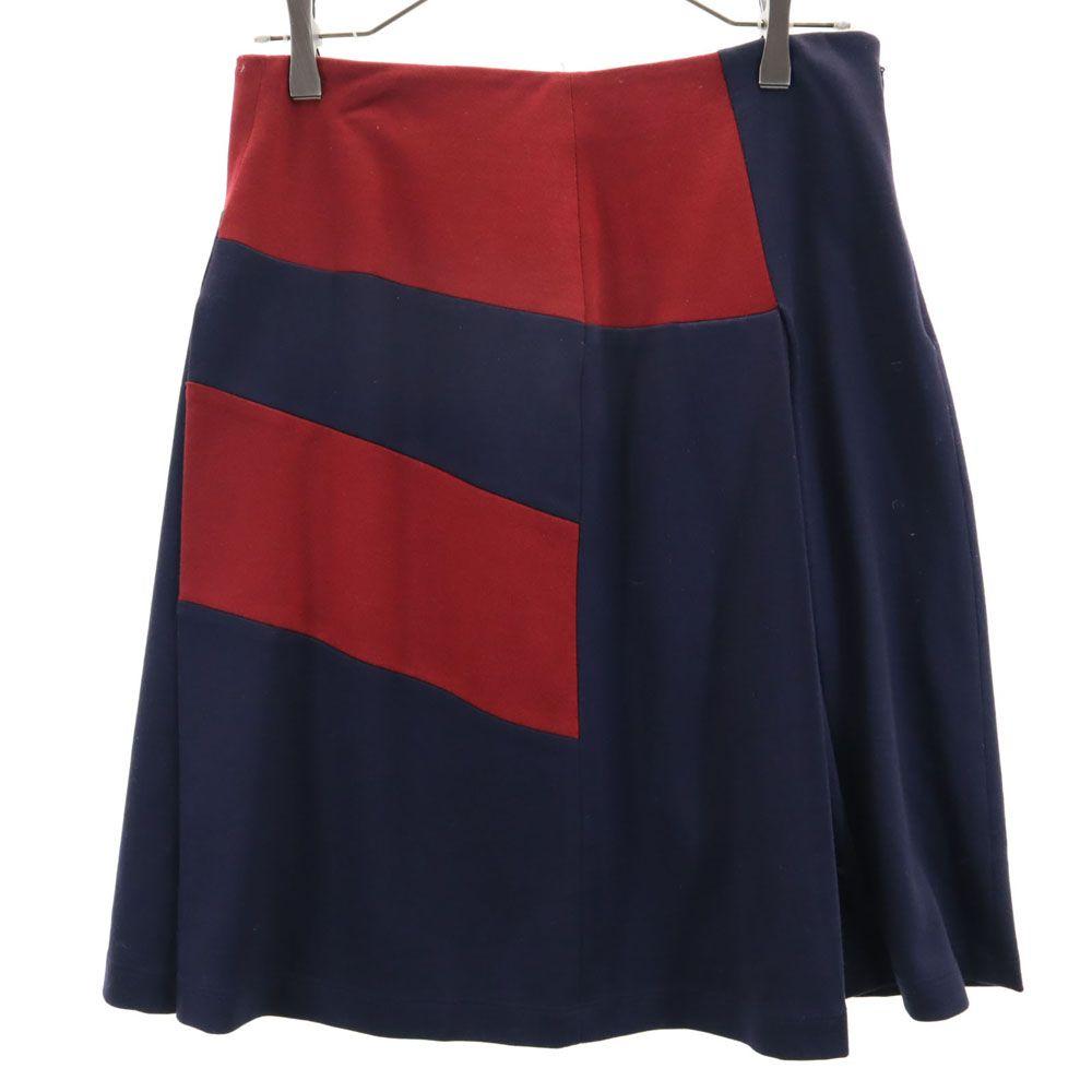 Jil Sander Made In Italy Midi Length Skirt 38 Navy X Red System NAVY Women Used