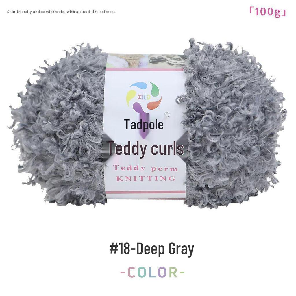 Laine Teddy Bouclette: Fil à crocheter et à tricoter DIY fait main pour écharpes et poupées