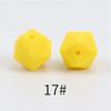 TX49 10Pcs 14mm Hexagon Solid Color Silicone Beads Jewelry DIY Necklace Bracelets Keychain Trend Handmade Accessories Jewelry