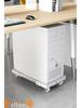 Adjustable Computer Tower Stand with Wheels and Cooling Shelf for Home Use