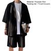 JK Suit Solid Color Loose Design Two Pieces Trendy Men Coat Shorts Suit for Daily Life