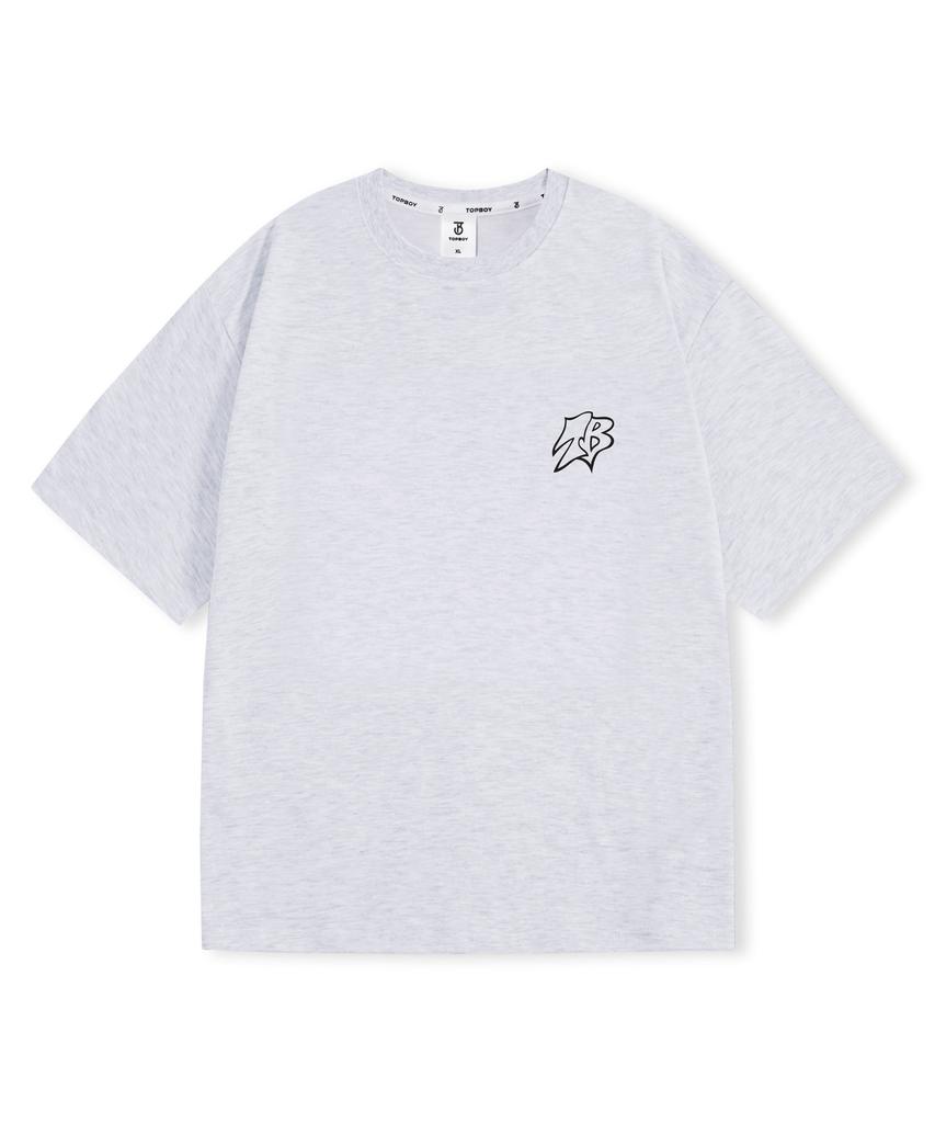 TOPBOY Small B Oversized Short Sleeve T-Shirt (Type A)