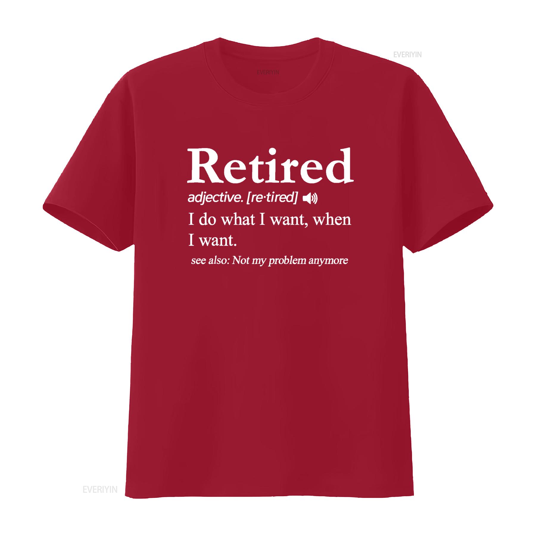 Retired Definition T Shirt Funny Retirement Gag  vintage Washed Casual fashion Top For Everyday Wear streetwear Stylish Unisex S