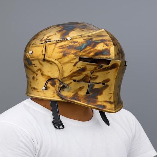 Commando-Style  Barbuta Helmet Medieval Barbuta Visored Helmet  18g Steel Knight Armor Warrior Helmet for LARP, Cosplay