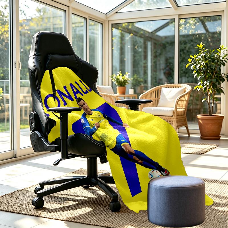 Cristiano Ronaldo Print Blanket - Soft & Comfortable, for Bedroom, Travel, Sofa, Home Decoration - Birthday Christmas Gift for Friend