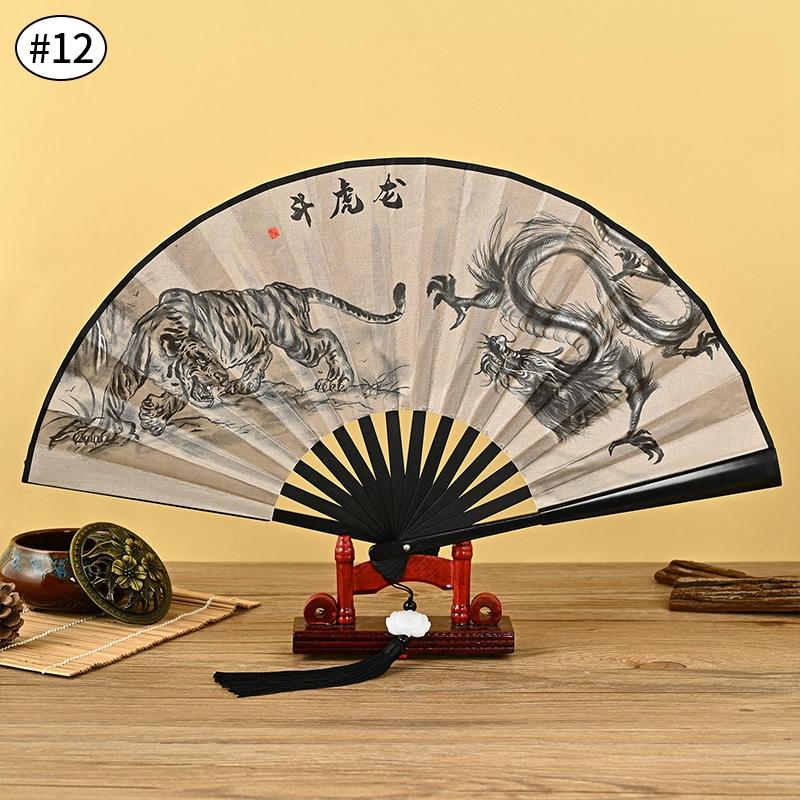 Chinese Style Folding Fans Bamboo Handheld Fans Vintage Hand Holding Fans For Wedding Party Gifts Dancing Props Wall Decoration