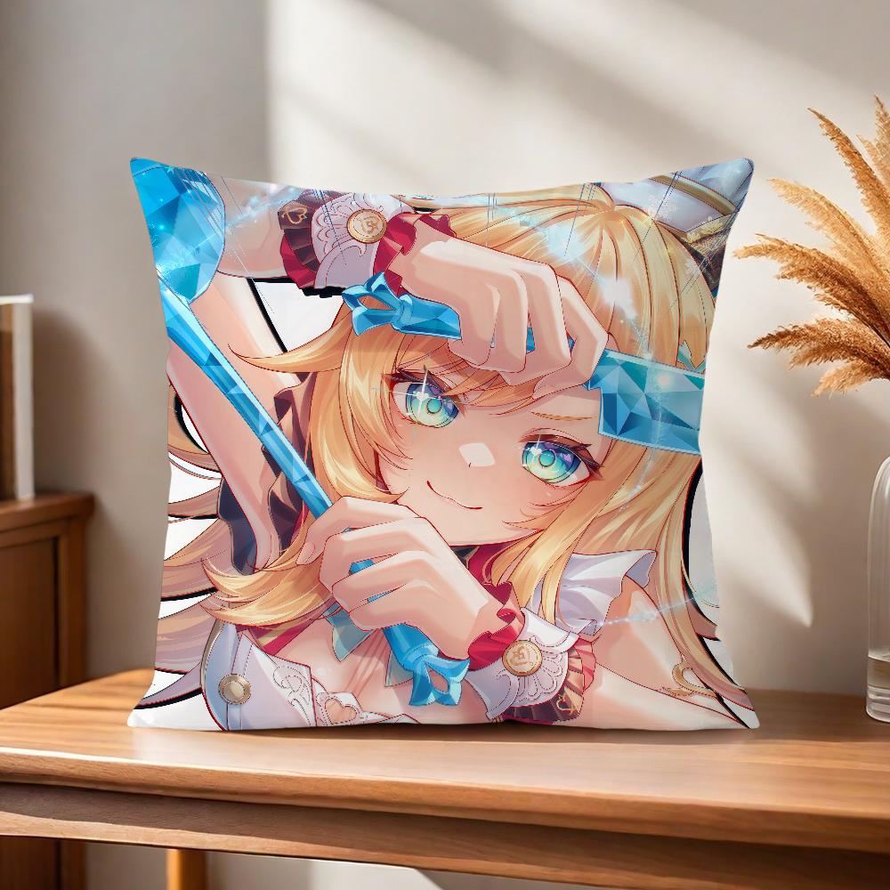 Game Comfortable Soft Pillow Case for Sofa Fanart Escoffier Genshin Living Room Home Office Decor Protective Covers