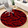 1PC Bat Swarm Office Round Area Rug, Mat Suitable For Office, Under Office Chairs Bedroom Living Room Home Decor, Room Deco