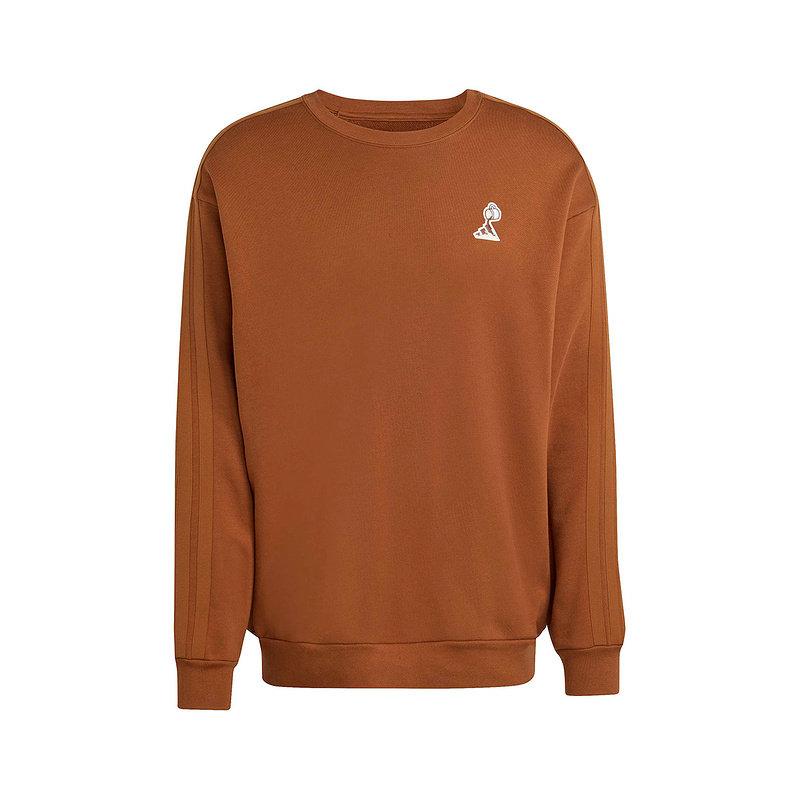 adidas Men s Caramel Color Cartoon Print Loose-Fit Crew Neck Sweatshirt JZ5069 S