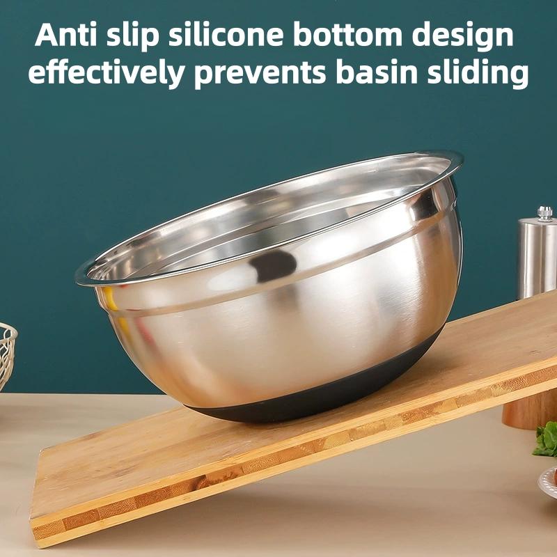 5pcs Stainless Steel Cookware Set - Oven Safe Baking Dishes with Lids, Salad Bowl, Cooking Basin for Baking, Roasting, Frying