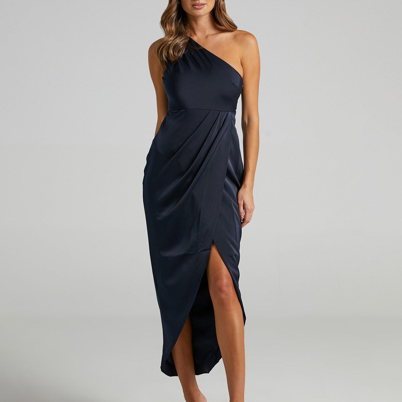 Party Women s Summer Dress Color Sexy Strapless Dress Women s Dress L синий