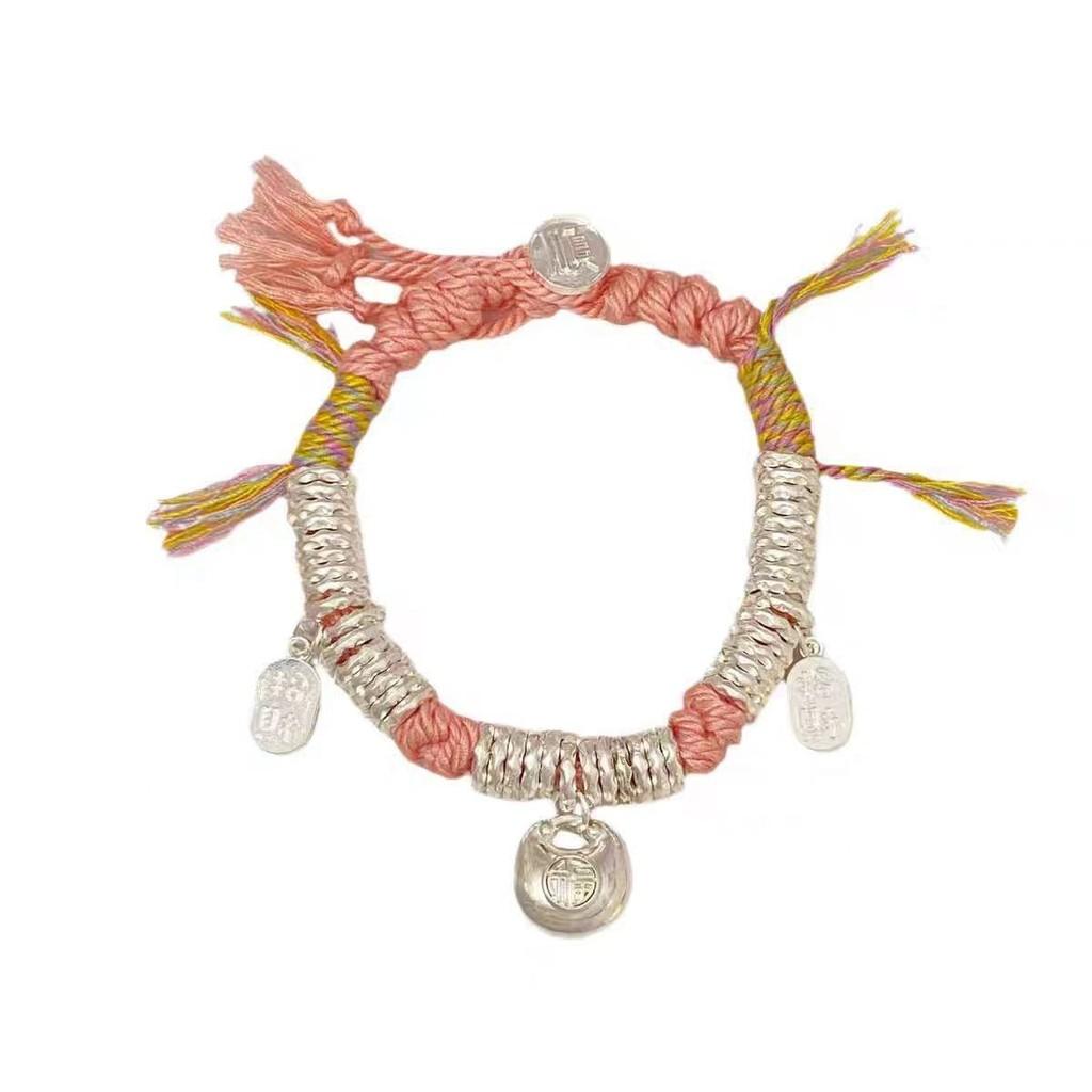 Cotton Handcrafted Tibetan Rope Bracelet For Women Celebrating Cultural Heritage And Style