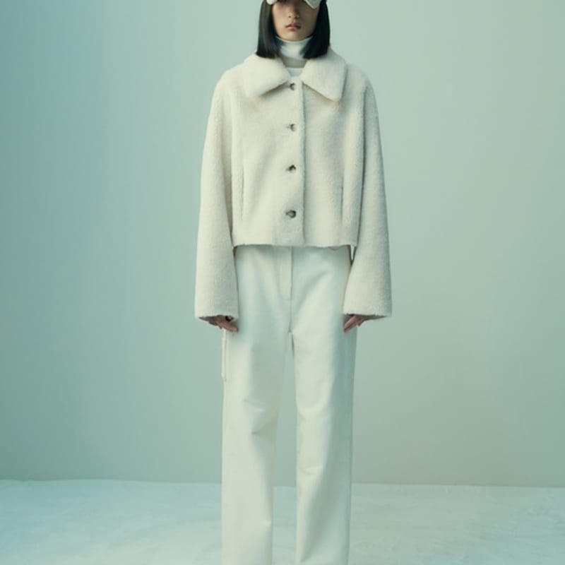 RE RHEE SIGNATURE LOGO SHEARING CAP GINGER