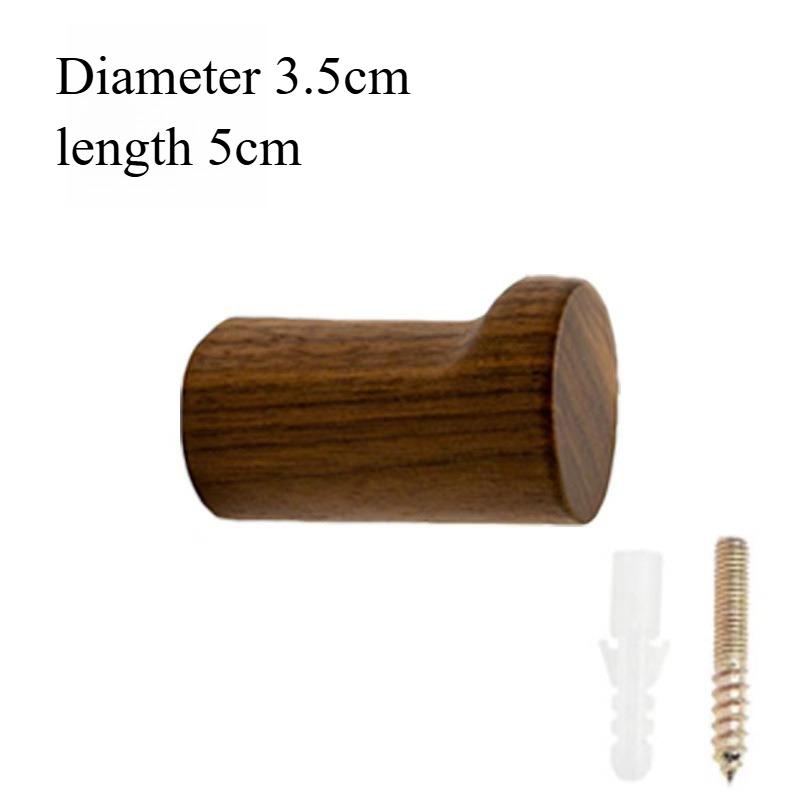 Natural Wood Clothes Hanger Wall Mounted Coat Hook Decorative Key Holder Hat Scarf Handbag Storage Hanger Bathroom Rack