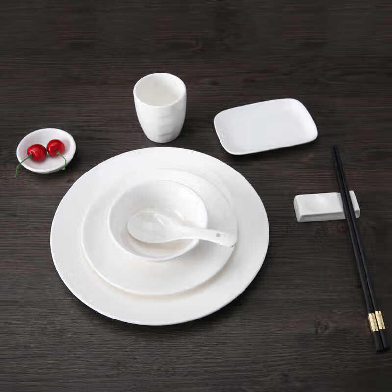 Xidian Pure White Ceramic Dinnerware Set