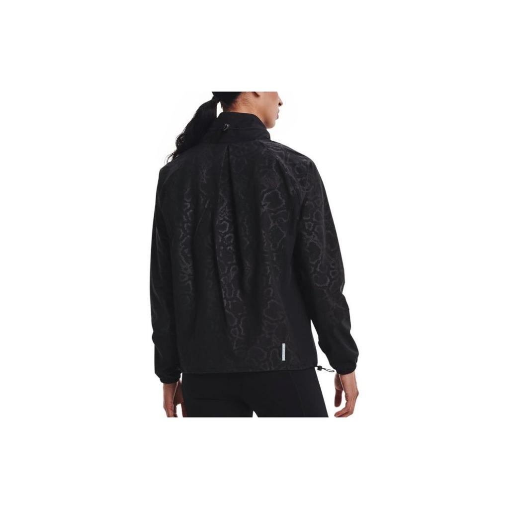 Under Armour Letter Print Zip Collar Jacket Women jackets Black 1365953-001