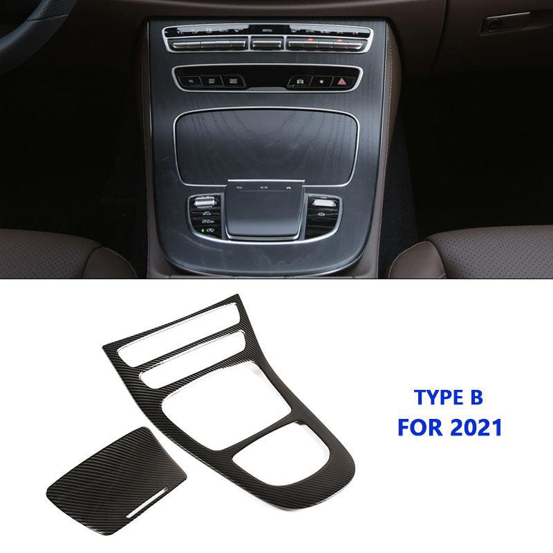 2pcs Car Interior Accessories Center Console Decoration Panel Cover Trim For Mercedes Benz E Class W213 S213 A238 C238 -