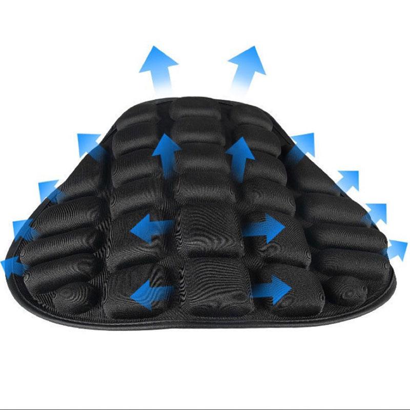 Motorrad-Sitzbezug, weicher 3D-Stoß, bequemes Sitzpolster, rutschfeste Stoßdämpfung, atmungsaktiver Motorrad-Sitzpolsterbezug für Motorräder