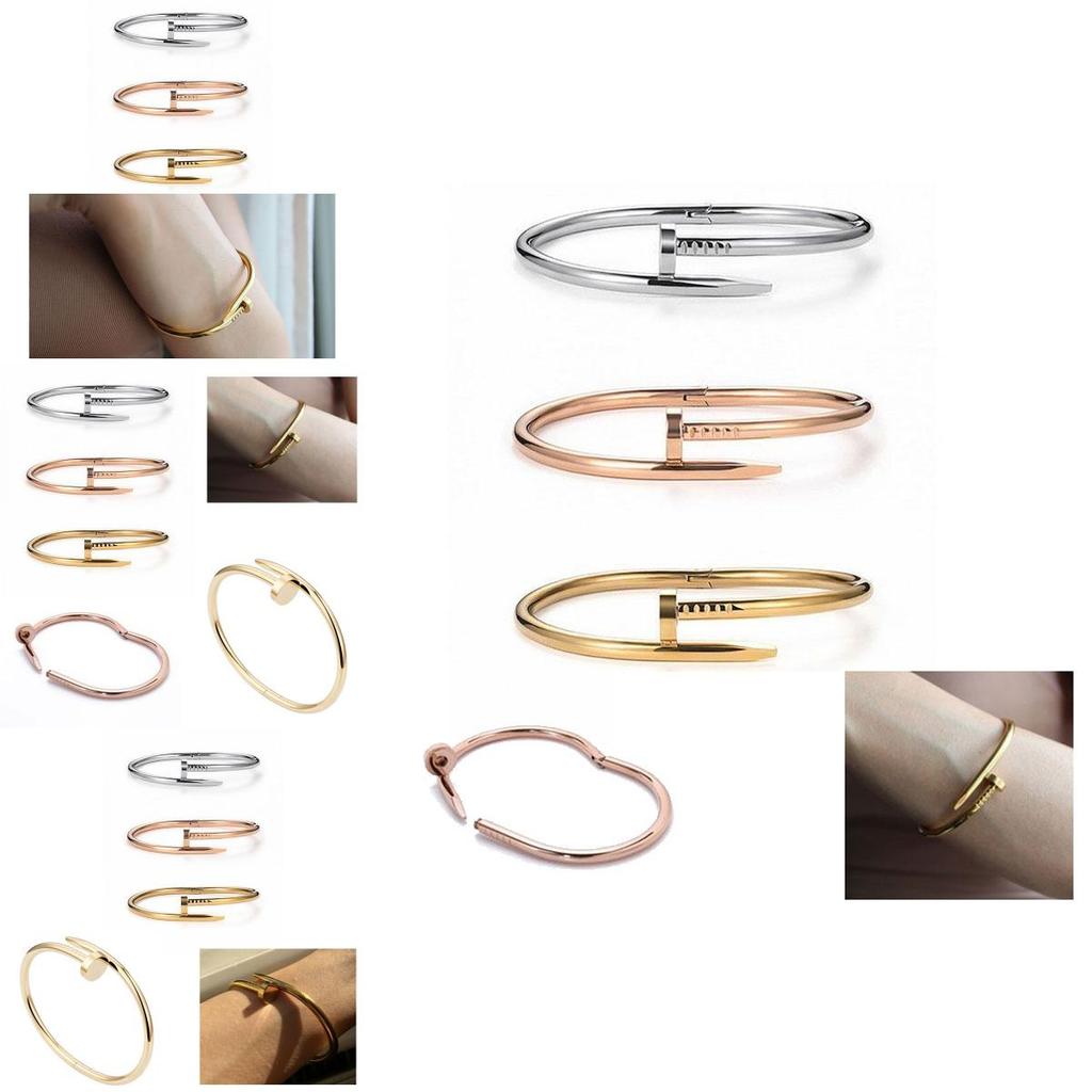 Stylish European And American Nail Bracelet With Sophisticated Design