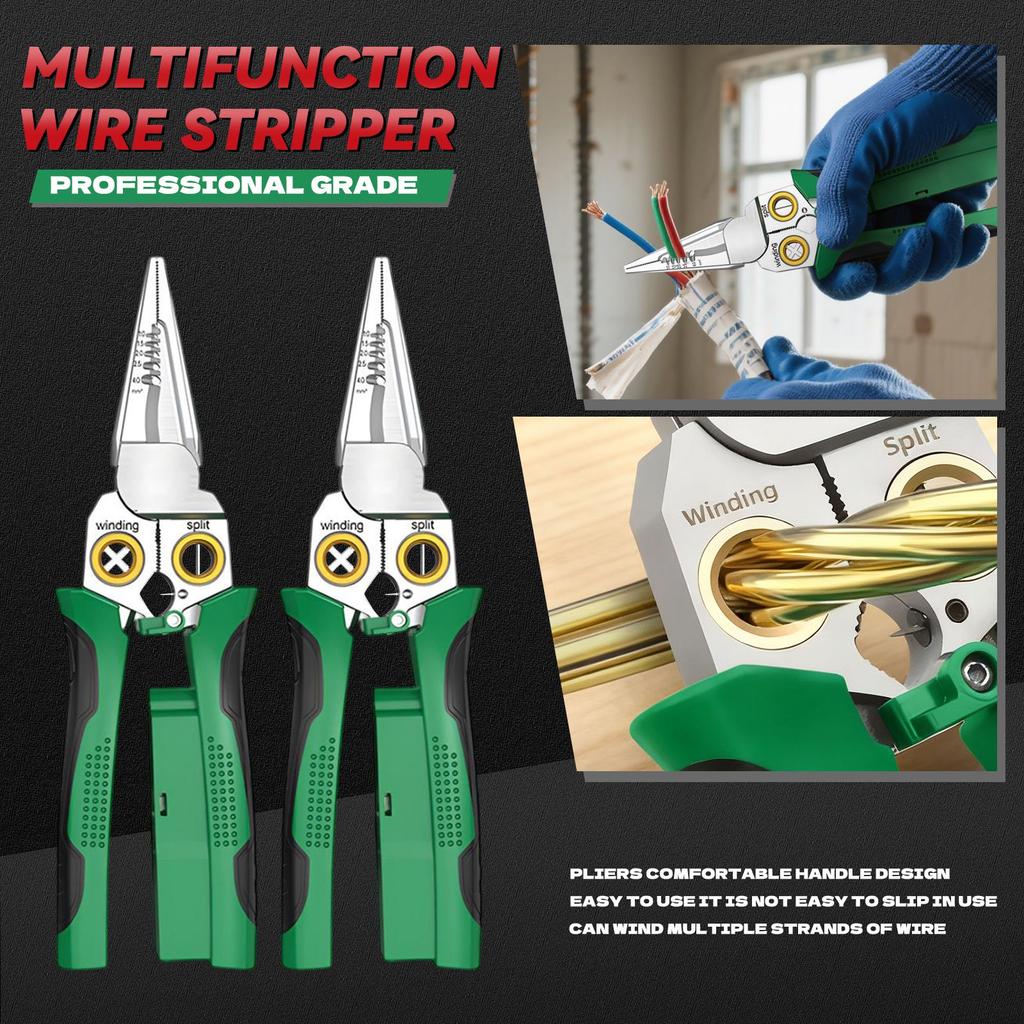 Wire Strippers With Electricity Measurement Function, Wire Stripping Pliers For Cutting And Pulling Wires, Cable Scissors For Scraping