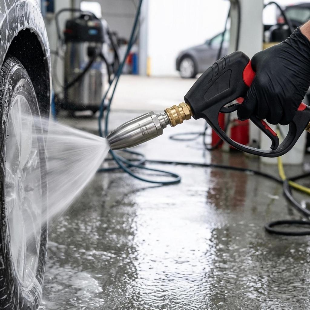 Rotating Pressure Washer Nozzle Stainless Steel HighPerformance with PushtoConnect Fitting