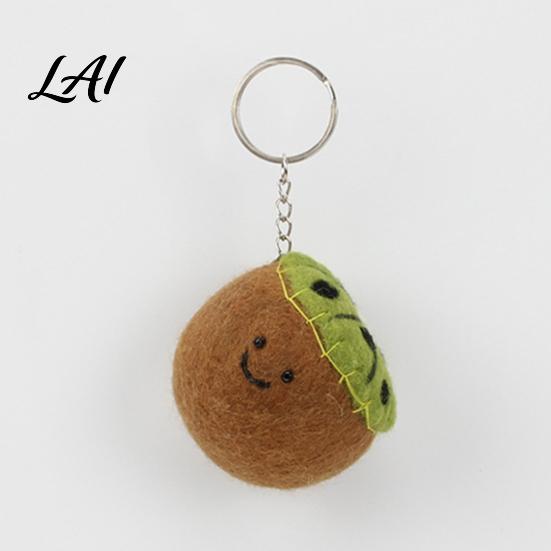 Lustige Lebensmittel-Form Beutelanhänger Handgemacht Wollfilz Obst Schlüsselanhänger Niedlicher Gemüse Schlüsselanhänger für Schlüsselanhänger Rucksäcke Avocado Brokkoli Lauch