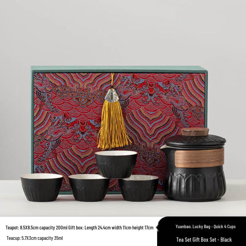 Hongyu Ingot Lucky Bag Ceramic Tea Set