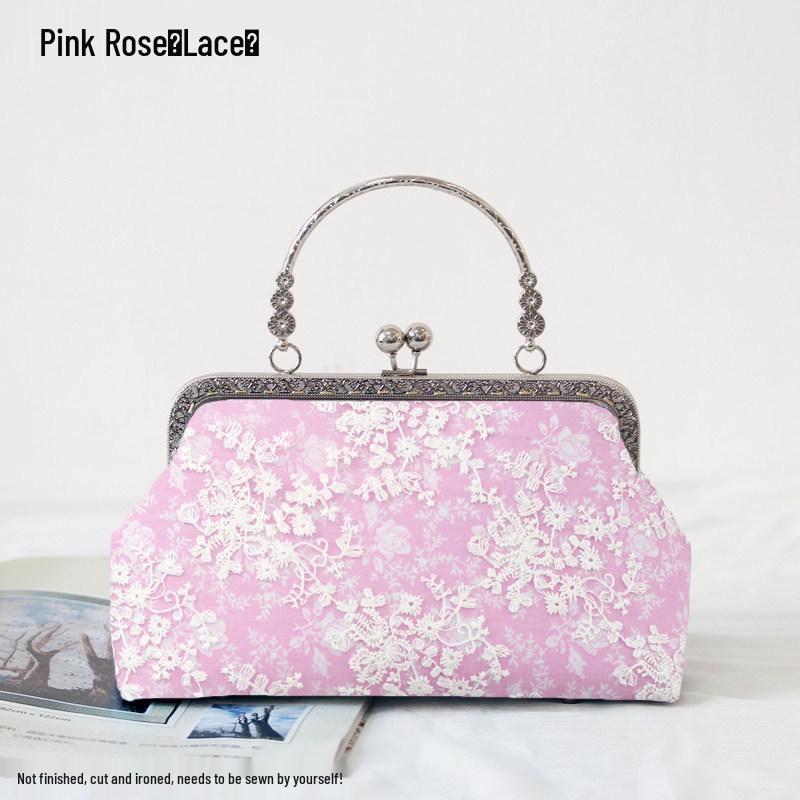Short Style Handbag Material Kit - Handmade, Multiple Styles, Square Clasp Bag, Includes 20 Needles