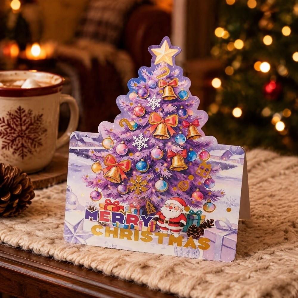 10pcs Invitation Merry Christmas Greeting Cards Handwriting Message Card Festivital Gifts