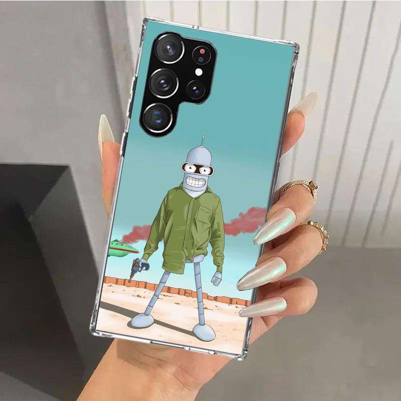 Cartoon F-Futuramas Phone Case for Samsung Galaxy S25 S24 S23 Ultra S22 S21 Plus S20 FE S10 + S10E S25U Soft Print Shell S24 S23