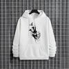 2025 Male Trendy Casual Winter Hoody Outerwear Ancient Raven Pattern Mens Hoodies Urban Streetwear Hip Hop Hooded Sweatshirt