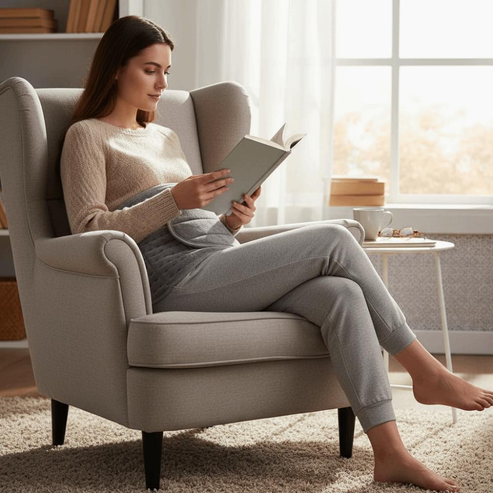 Taşınabilir Elektrikli Isıtmalı Bel Kemeri AB Fişli Elektrikli Termal Battaniye Isıtma Pedi Ev