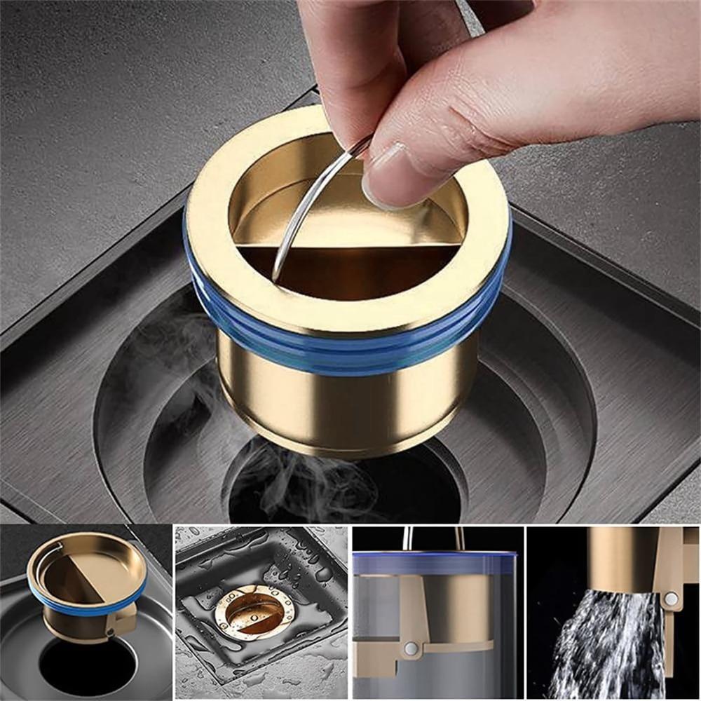 2 Pack Brass Floor Drain Sewer Core Anti Slip Design Floor Strainer Sewer Core Utility Room