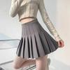 Plus Size Japanese High-Waisted Slimming Pleated Mini Skirt