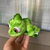 Color Changing Lizard Plush Doll Sitting Shoulder Strap Disk Base Color Changing Dragon Green Lizard Cloth Doll