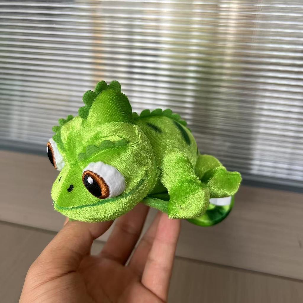Color Changing Lizard Plush Doll Sitting Shoulder Strap Disk Base Color Changing Dragon Green Lizard Cloth Doll