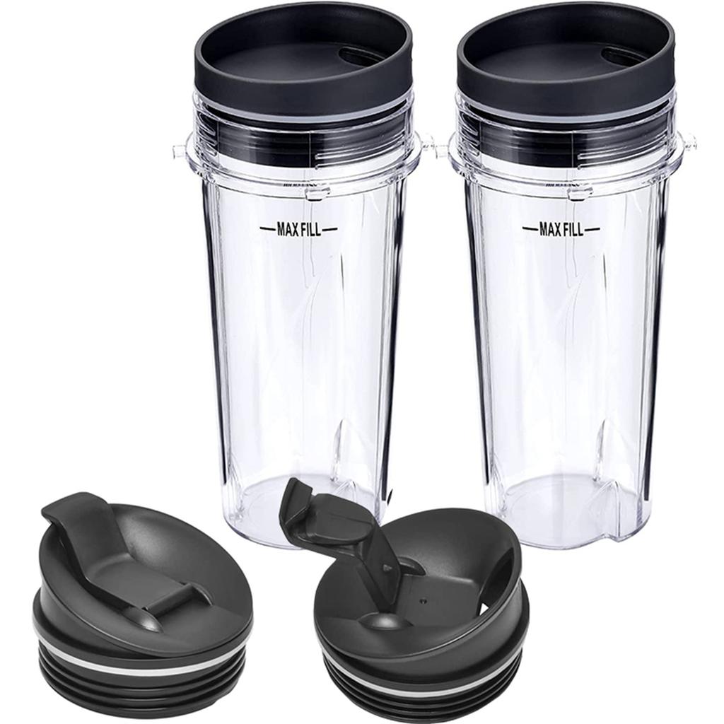 16oz Blender Cup Ninja-Single Serve Cup with Lid and Seal Lid Plastic Juicer Cup Drinking Bottle Travel Drinking Jars