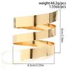 IngeSight.Z Punk Metaal Glad Meervoudig Gelaagd Spiraal Open Manchet Armband Bangle Voor Vrouwen Vintage Gouden Kleur Breed Hand Armband