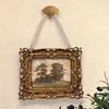 European Retro Resin Photo Frame - Pearl Hanging Picture Frame for Bedroom or Living Room Decor