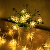 1M10LED LED Christmas String Lights Xmas Ornaments Battery Version Icicle String Lights Window Stars Light Party Decor