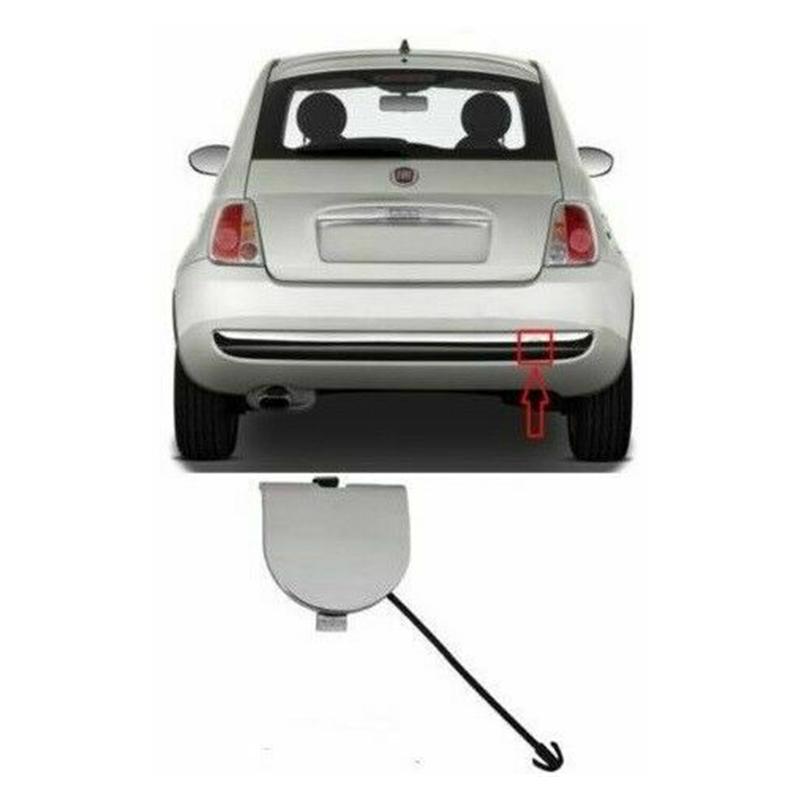 1PCS Rear Bumper Towing Eye Cover For Fiat 500 2007-2012 Full Chrome 735455393 New Auto Accessories