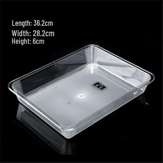 Transparent Acrylic Rectangular Cold Dish Display Tray for Spicy Hot Pot and Vegetables