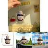 Cat Acrylic Whimsical Ornament With Santa Hat For Stylish Car Decor Interior