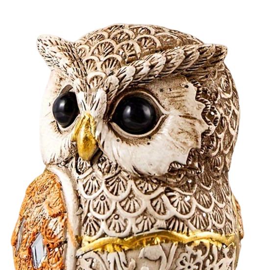 Owl Statue Realistic Look Animal Themed Ornament Owl Collectible Figurine