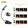 Durable Black LED Clip Light USB Rechargeable With 18 Lights Music Stand Light Portable Music Sheet Lamp Bedroom