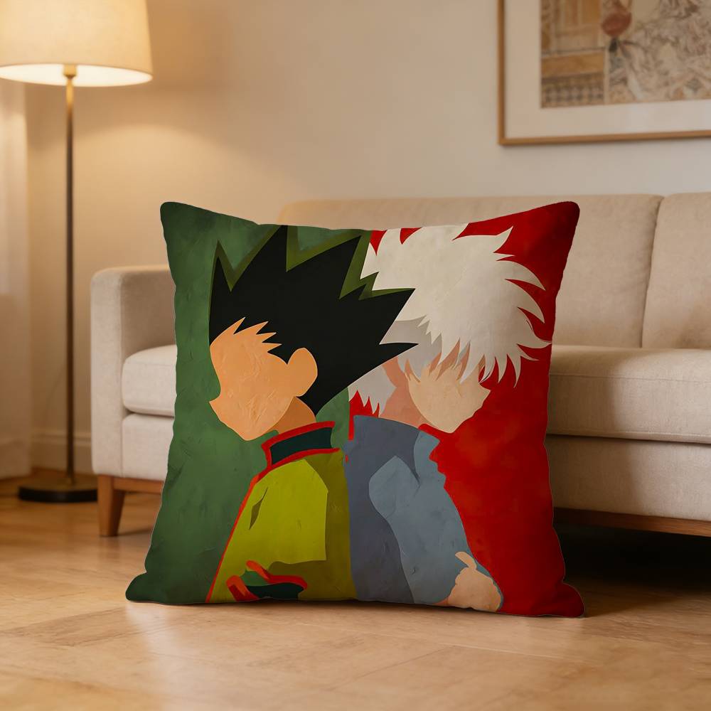 Anime Hisoka Hunter X Hunters Pillow Case Pattern Printed Pillowcase For Living Room Sofa Cushion Cover
