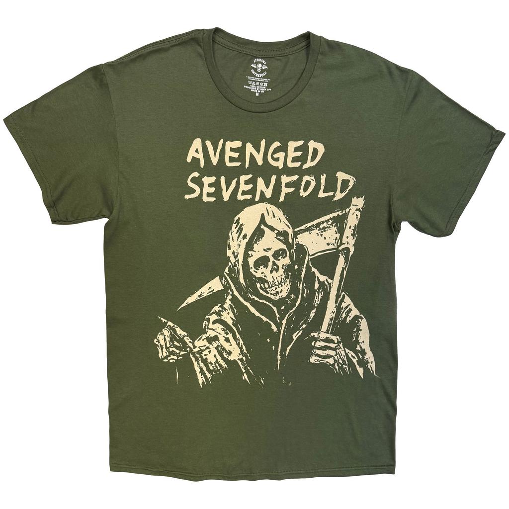 Avenged Sevenfold 'Reaper' (Khaki Green) T-Shirt